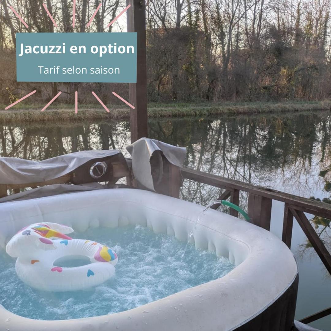 Cottage flottant Saint Jean de Losne option jacuzzi Extérieur photo